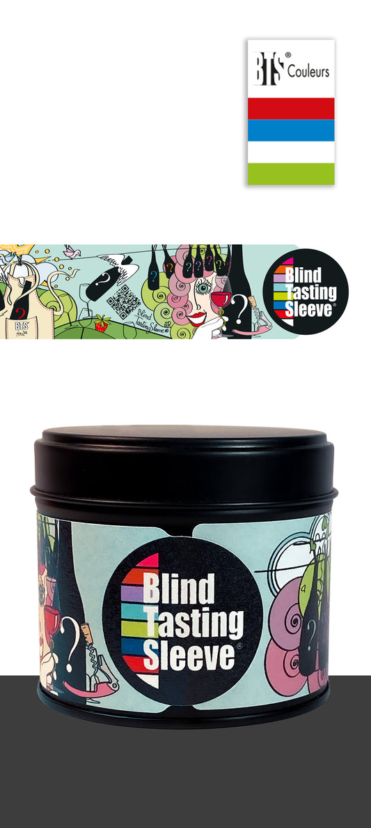 BLACK CARDBOARD TUBE BOX 4 BLIND TASTING SLEEVE® - 75 CL